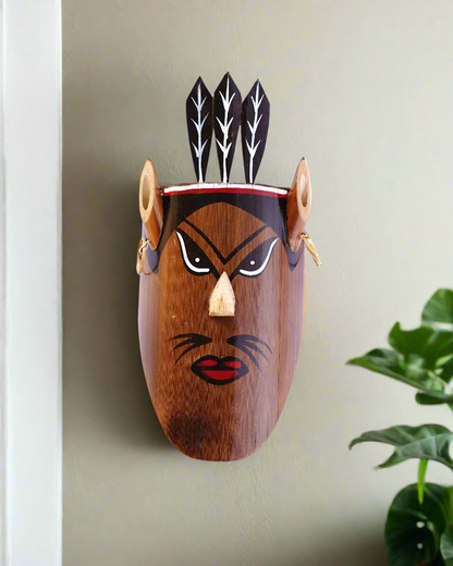 Bamboo Tribal Face Wall Decor -LARGE