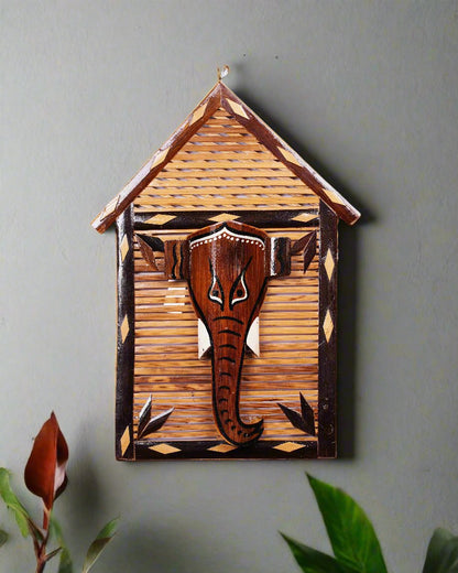 Bamboo Ganesha Wall Mount Decor