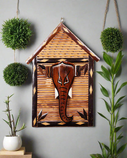 Bamboo Ganesha Wall Mount Decor