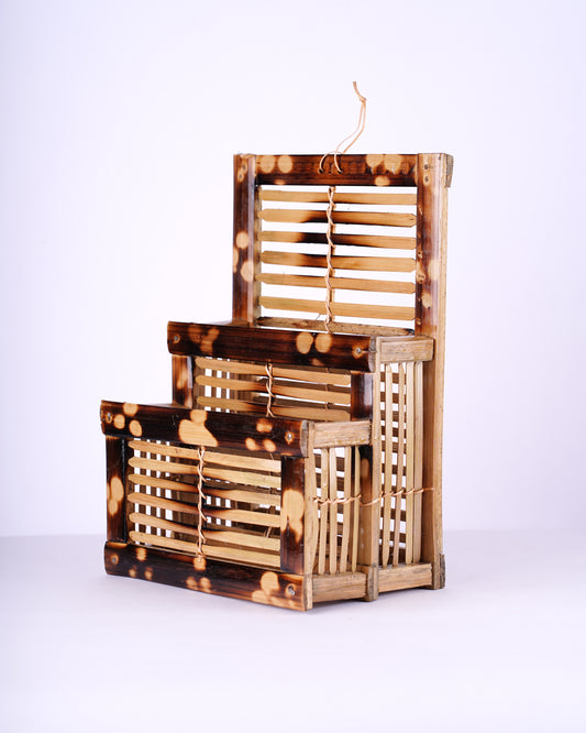 Bamboo Wall Mounted Magazine Holder