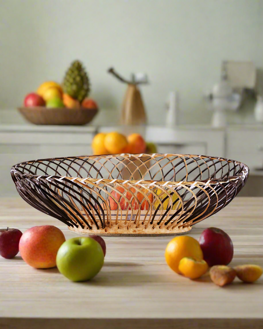 Bamboo Oval Fruit Basket